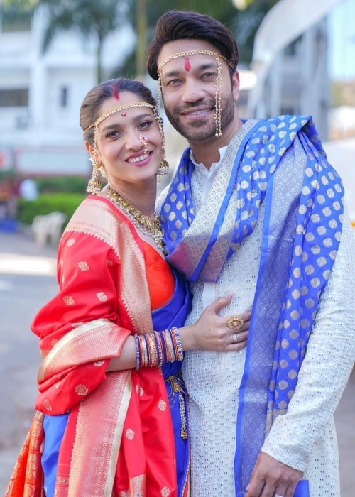 Vicky Jain and Ankita Lokhande, as seen in March 2022