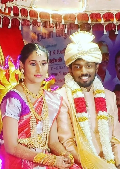 Adhiban Bhaskaran and Srinidhi as seen in November 2021