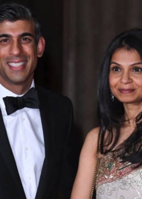 Akshata Murthy and Rishi Sunak, as seen in April 2019