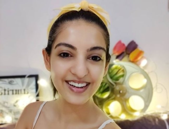 Amrita Prakash all smiles in March 2020