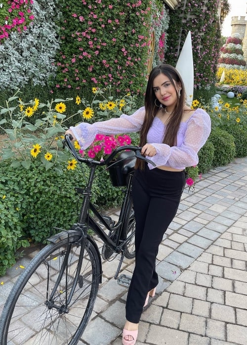Azma Fallah as seen in a picture that was taken in December 2021, at the Dubai Miracle Garden