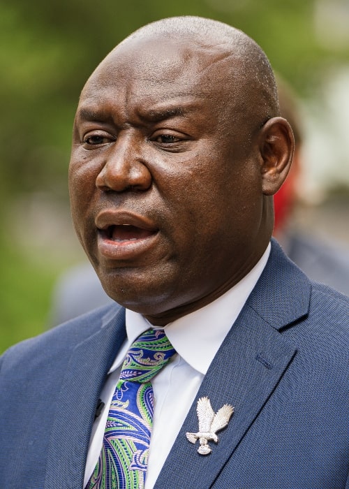 Benjamin Crump announcing federal civil rights lawsuit against the City of Minneapolis on behalf of the family of George Floyd at the Diana E. Murphy U.S. Federal Courthouse on July 15, 2020