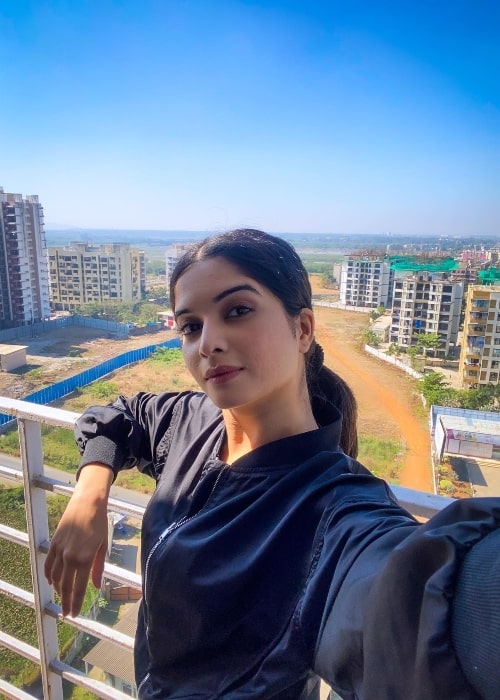 Bhavika Sharma as seen in a selfie that was taken in January 2021