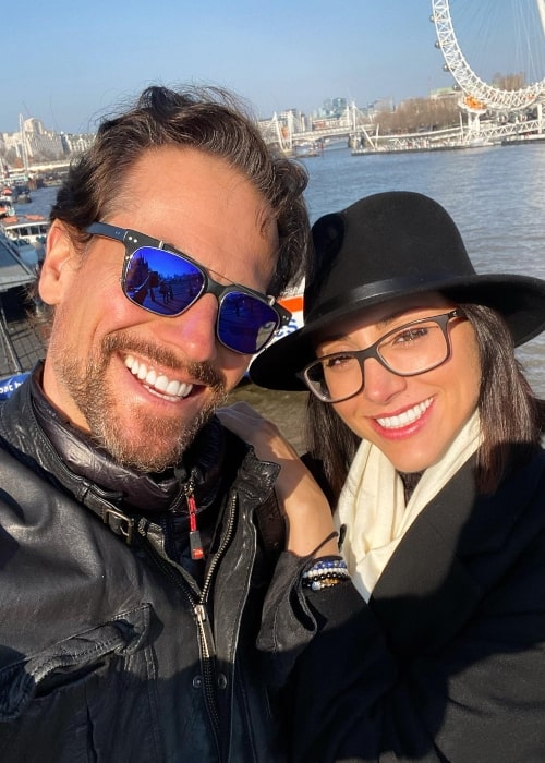 Bianca Wallace as seen in a selfie with Welsh actor Ioan Gruffudd in March 2022