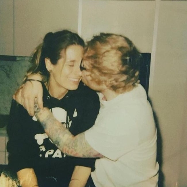 Cherry Seaborn and Ed Sheeran in a picture that was taken in the past