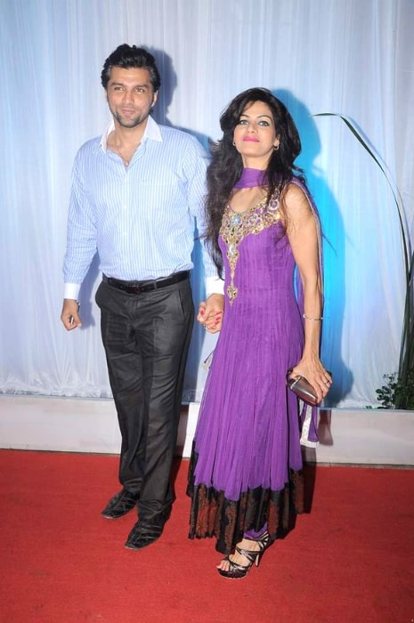 Chetan Hansraj and Lavania Pereira at Esha Deol's wedding reception in 2012