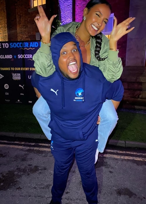 Chunkz as seen in a picture with television presenter Maya Jama in September 2020