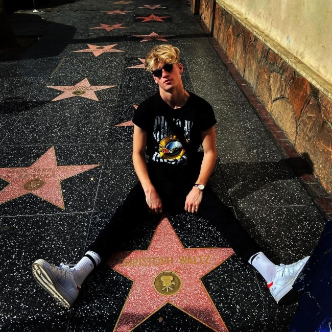Danny Griffin as seen in a picture that was taken at the Hollywood Walk of Fame in January 2020