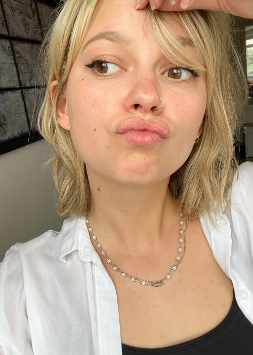 Ellie Duckles as seen in a selfie that was taken in April 2021