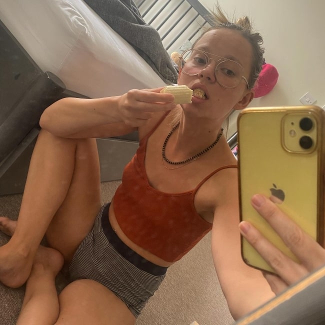 Ellie Duckles as seen in a selfie that was taken in August 2021
