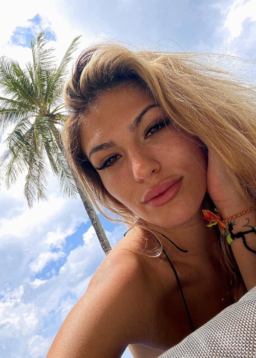 Emily Miller as seen in a selfie that was taken in March 2022, in Phuket, Thailand