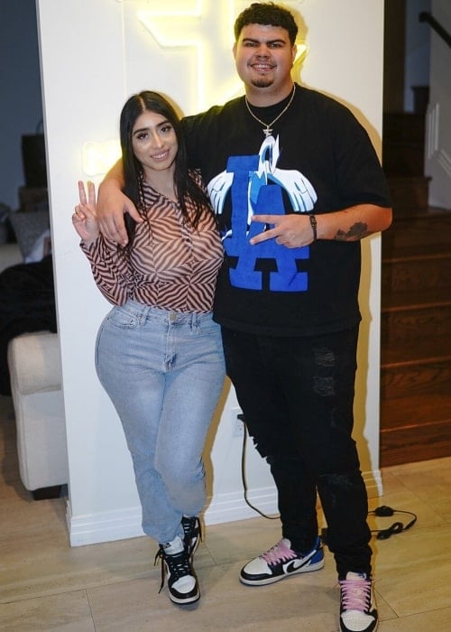 FaZe Santana as seen in a picture with adult film star Violet Myers in January 2022