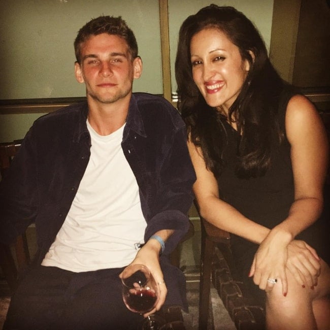 Freddie Thorp as seen in a picture that was taken with Renee Tab at the April 2016, at Soho House West Hollywood