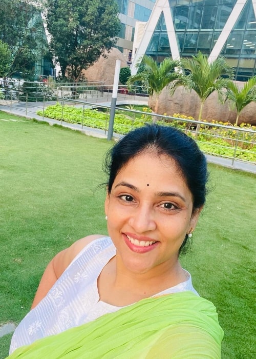 Gayatri Bhargavi as seen in a selfie that was taken in April 2022