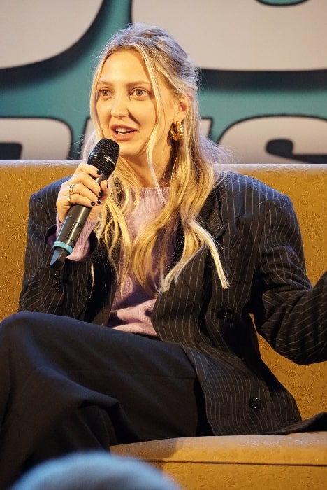 Georgia Hirst as seen while speaking during an event
