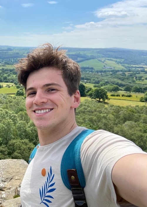 Jacob Dudman as seen in a selfie that was taken at the Brimham Rocks Country Park in July 2021