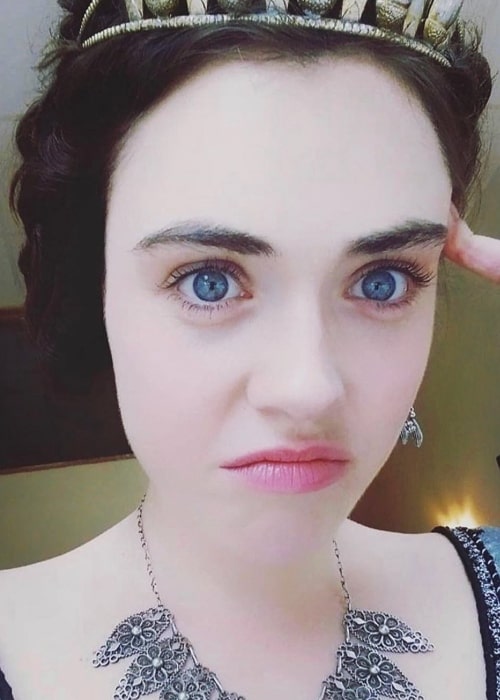 Jennie Jacques in a selfie as her character Judith from 'Vikings' in an Instagram post in October 2020
