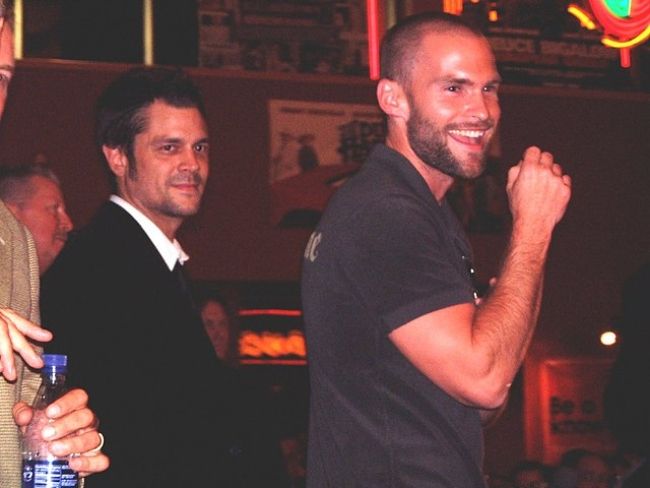 Johnny Knoxville (Left) and Sean William Scott as seen at the premiere of Dukes of Hazard in 2005