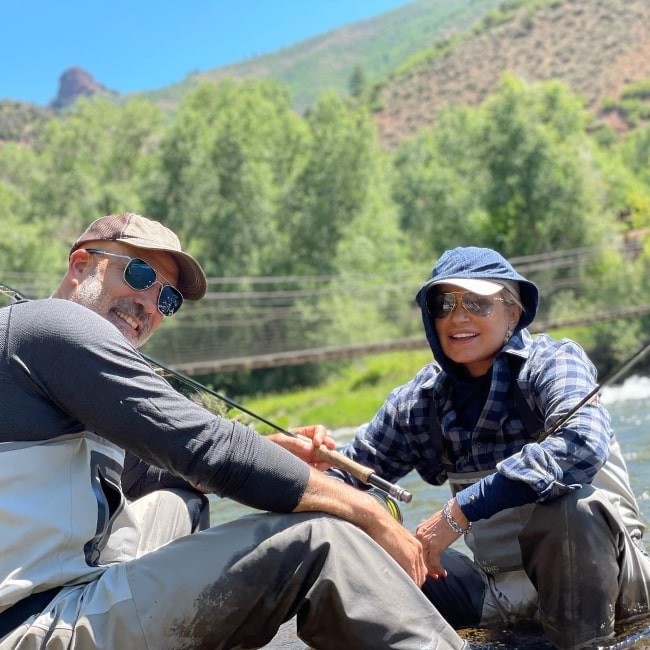 Joseph Jingoli and TV personality Yolanda Hadid while on a fishing trip in July 2021