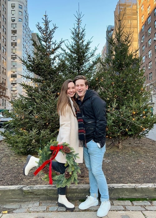 Melinda Griswold as seen in a picture with her beau Alex Griswold in Park Avenue in December 2021