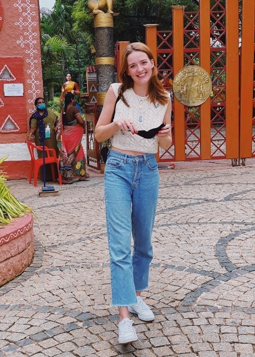 Olivia Morris as seen in a picture that was taken in August 2021, in Shilparamam, Hyderabad