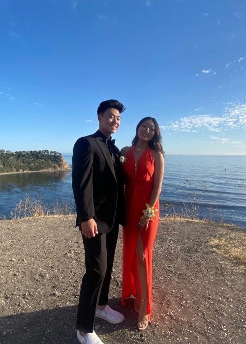 Paige Taylor and beau Troy Takahashi in a picture that was taken in Los Angeles, California in May 2022