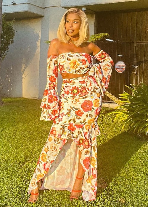 Porscha Coleman posing for the camera in Los Angeles, California in August 2021