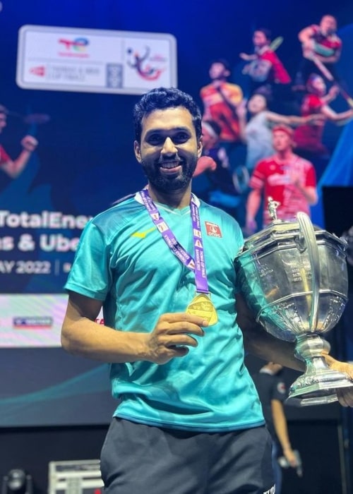 Prannoy HS as seen in an Instagram post in May 2022