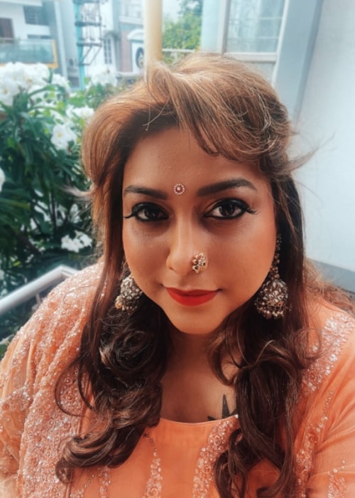 Rakshita as seen in a selfie that was taken in June 2021