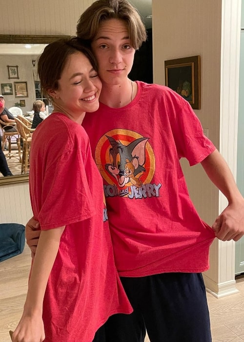 Ryder Robinson as seen in a picture that was taken with his girlfriend actress Iris Apatow in May 2022