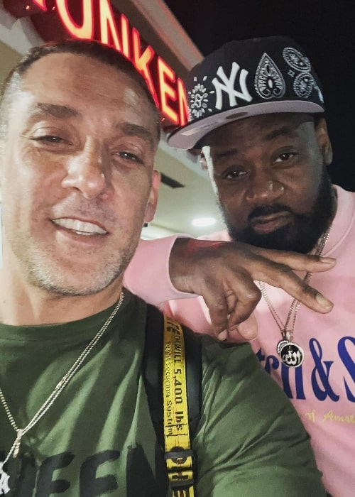 Scram Jones (Left) as seen while taking a selfie with Ghostface Killah in May 2022