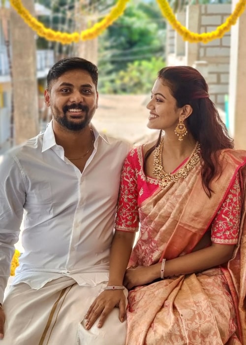 Shreya Rao Kamavarapu as seen in a picture taken with her boyfriend Yashwant Korada in January 2022