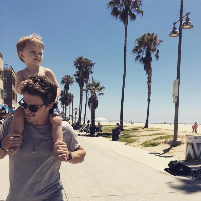 Spencer Neville and his nephew in Venice in August 2016