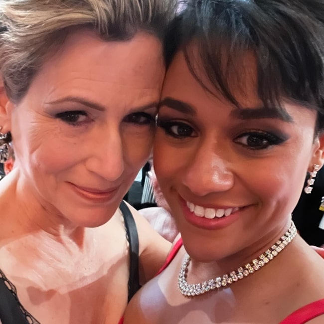 Sue Makkoo as seen in a selfie that was taken with actress, singer, and dancer Ariana DeBose in March 2022