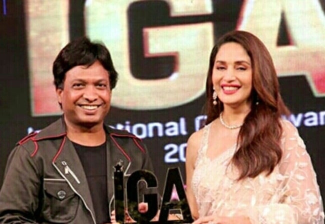 Sunil Pal and Madhuri Dixit at International Glory Awards 2019