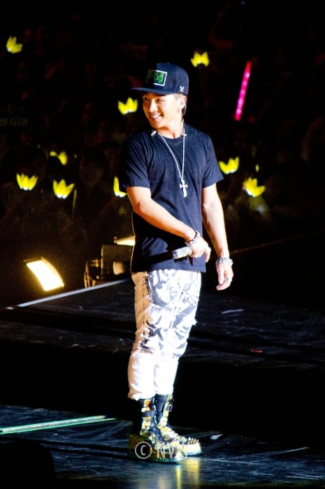 Taeyang as seen while performing on Big Bang's Alive World Tour in 2012