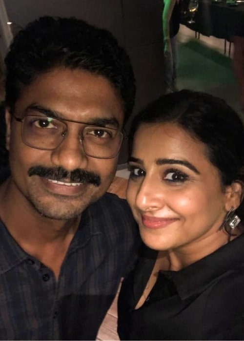 Vikas Kumar as seen in a selfie with actress Vidya Balan in August 2020