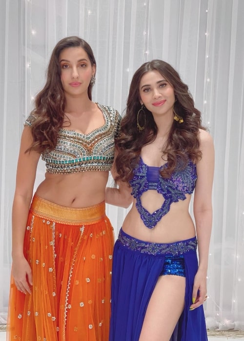 Zahrah S Khan as seen in a picture that was taken with well-known singer and actress Nora Fatehi in April 2022