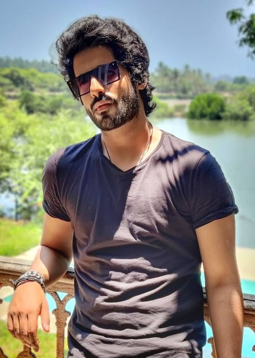 Abrar Qazi as seen while posing for a picture at Hilton Goa Resort in April 2021