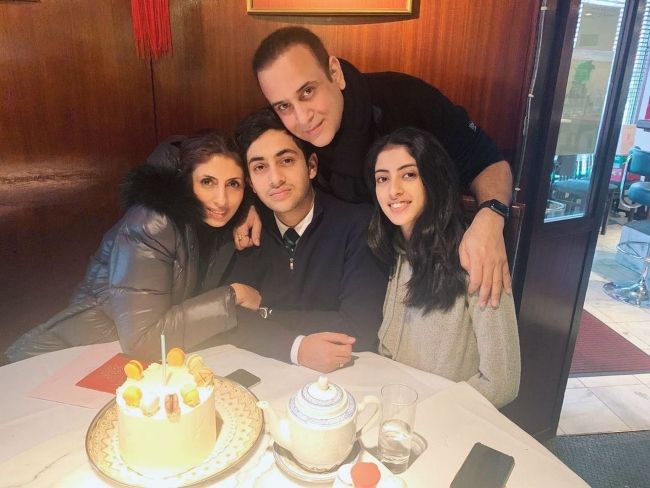 Agastya as seen with his family in an Instagram picture from 2021