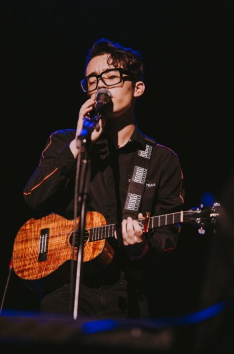 Aidan Laprete as seen performing at the Blaisdell Arena in 2017