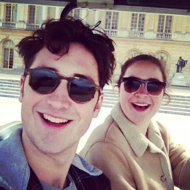 Ben Lloyd-Hughes as seen taking a selfie with his sister Flo