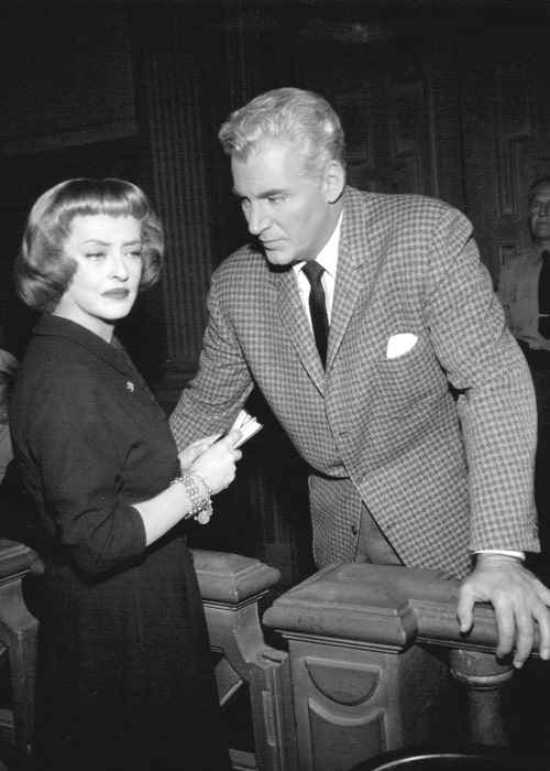 Bette Davis as 'Constant Doyle' and William Hopper as 'Paul Drake' in the 'Perry Mason' episode titled 'The Case of Constant Doyle' (1963)