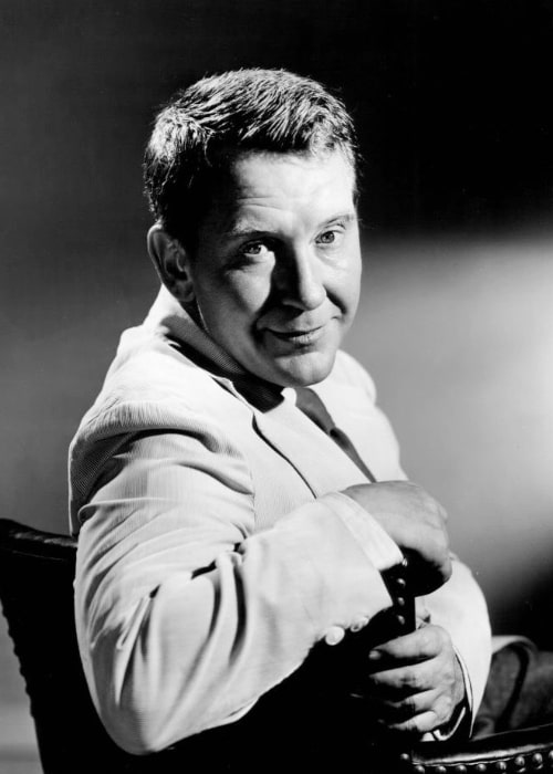 Burgess Meredith as seen in a publicity photo from an appearance on the television program 'General Electric Theater' (1954)