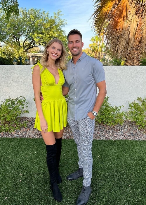 Caitlin Spears as seen in a picture that was taken in June 2022, with her boyfriend James Maslow