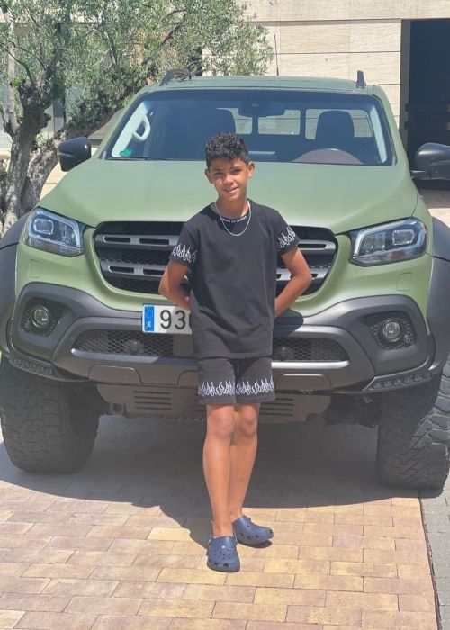 Cristiano Ronaldo Jr. as seen in an Instagram picture in June 2021