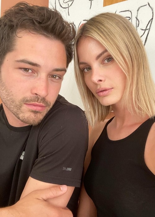 Jessiann Gravel Beland as seen in a selfie with her beau Francisco Lachowski in April 2022, in Brooklyn, New York