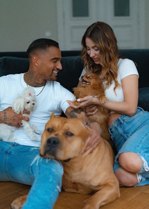 Kevin-Prince Boateng and Valentina Fradegrada, as seen in June 2022