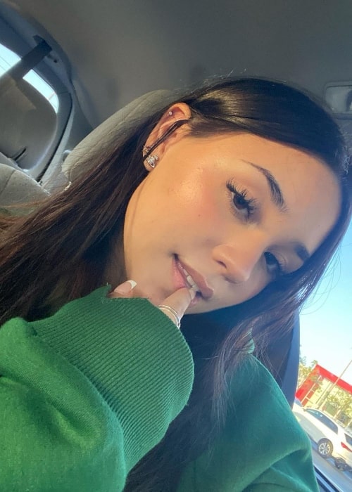 Madi Filipowicz as seen in a selfie that was taken in Los Angeles, California in April 2022