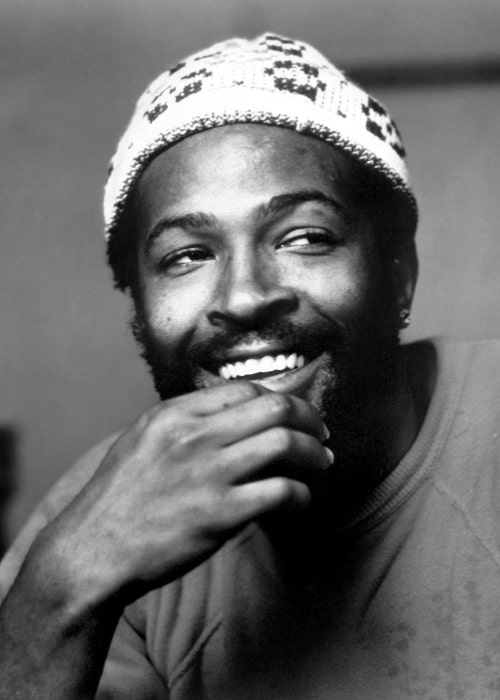 Marvin Gaye during the recording sessions for the album 'Let's Get It On' at the 'Hitsville West' Studio in Los Angeles, California in 1973